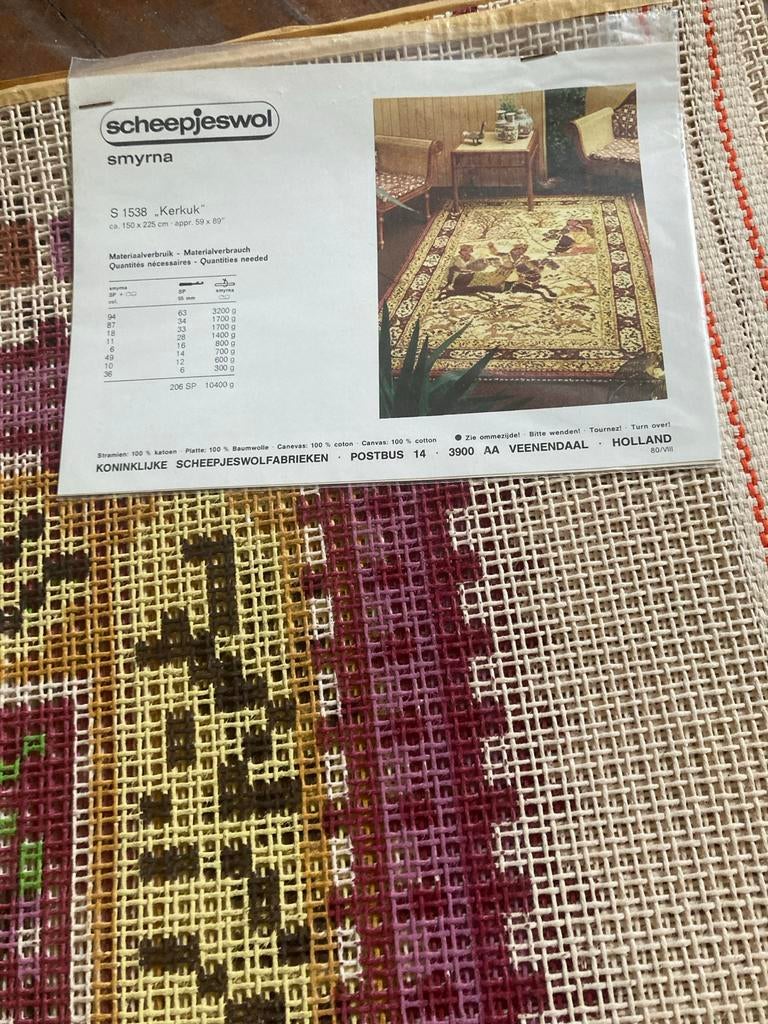 Smyrna tapijt knutselpakket - Scheepjeswol Kerkuk, Gebruikt, Meerkleurig, Ophalen of Verzenden, Overige merken