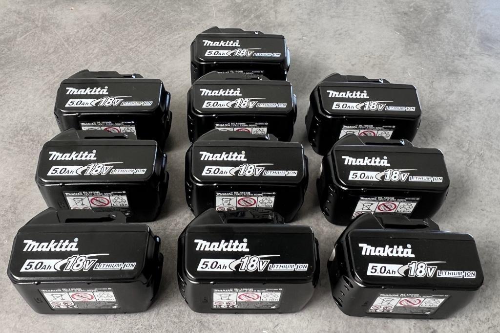 Makita BL1850B 18V 5.0Ah LXT Accu Li-ion LED Indicator 10x, Ophalen of Verzenden, Nieuw, Oplaadbaar