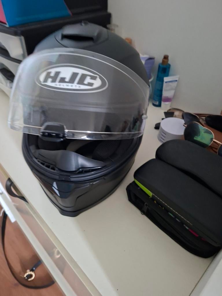 Mooie HJC motorhelm, amper gedragen maat S, Motoren, Ophalen