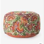 Poef Sissyboy met bloemenpatroon, Huis en Inrichting, Minder dan 50 cm, Gebruikt, Rond, Ophalen of Verzenden
