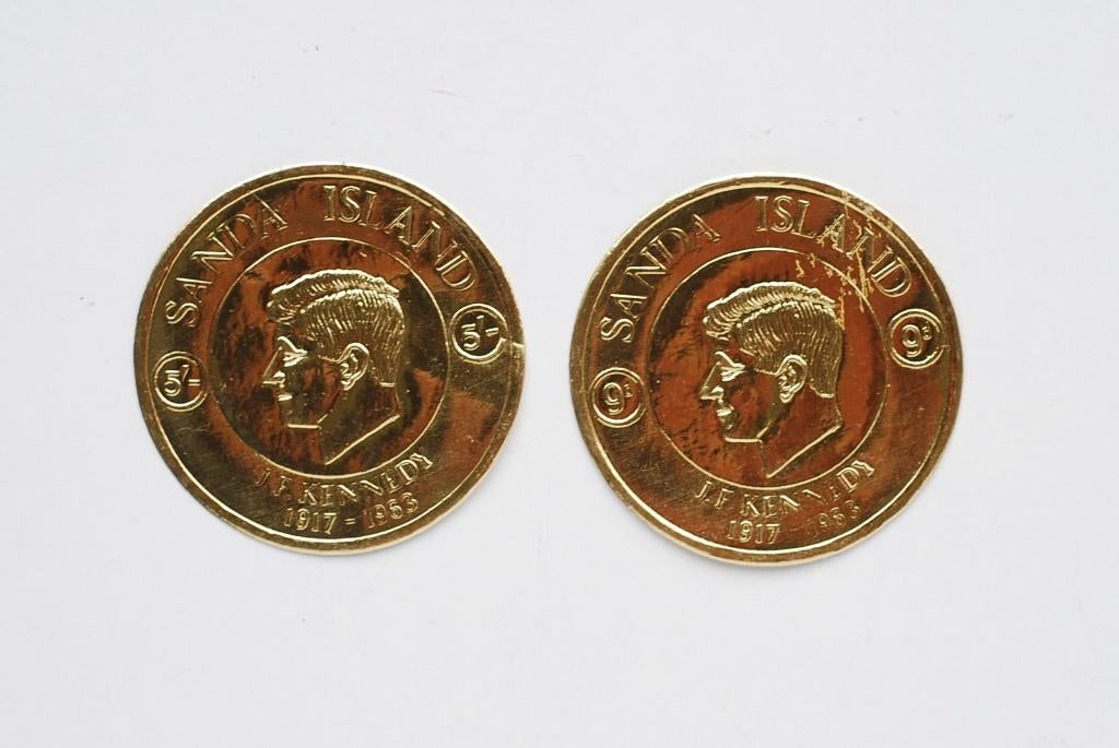 John F. Kennedy - JFK Sanda Island Gouden Zegel 1965, Postzegels en Munten, Postzegels | Amerika, Verzenden, Postfris, Noord-Amerika