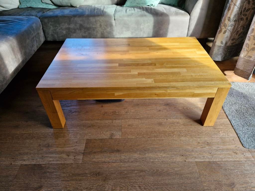 EIKEN SALONTAFEL 110X70X35 TE KOOP!, Ophalen, Gebruikt, 100 tot 150 cm, Eikenhout