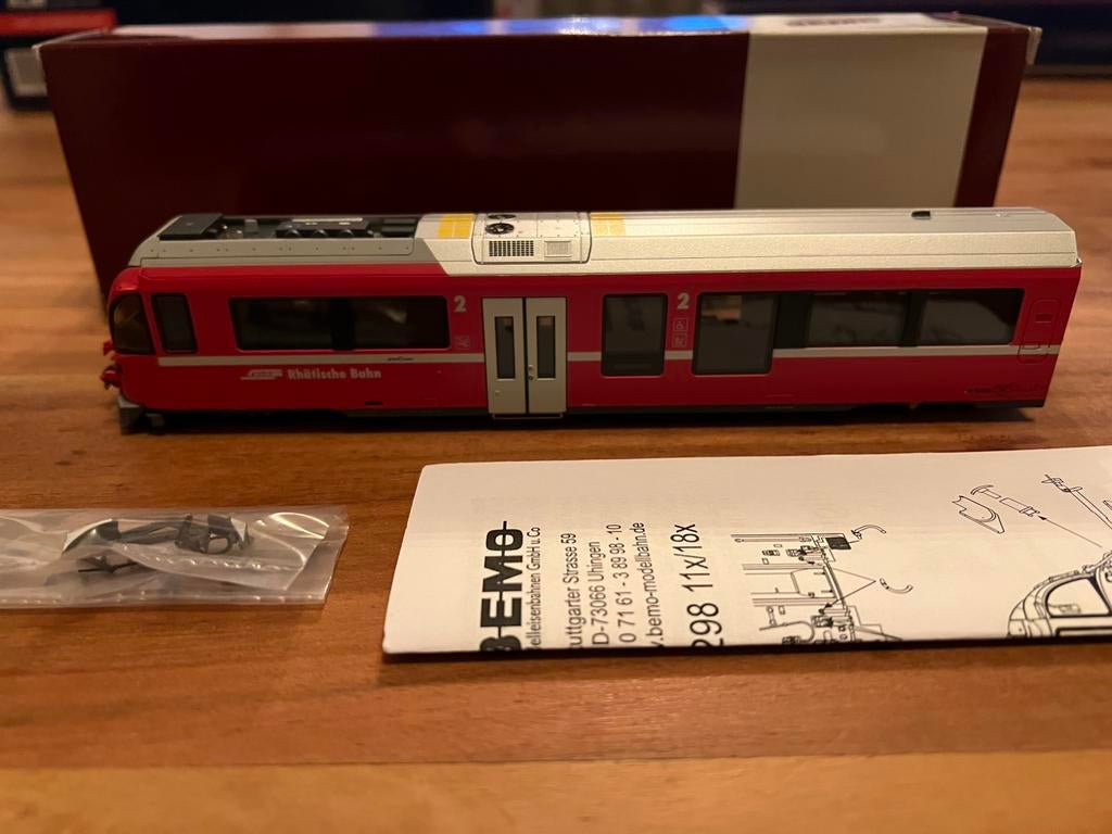 Bemo 3298 116 RhB BT 06 stuurstand rijtuig graubunden HOm, Overige merken, Gelijkstroom, Ophalen of Verzenden, Nieuw
