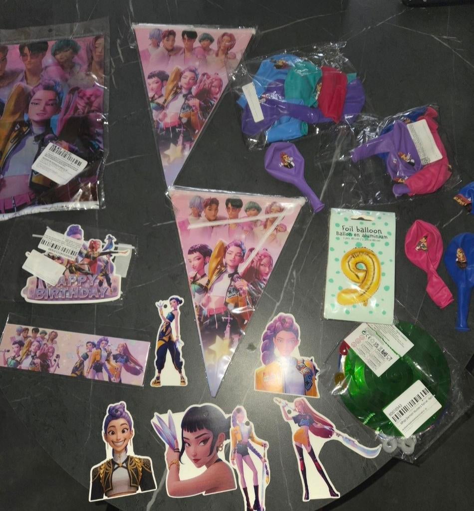 KPOP DEMON HUNTERS VERJAARDAG ARTIKELEN RUMI MIRA ZOEY, Ophalen, Nieuw, Versiering, Verjaardag