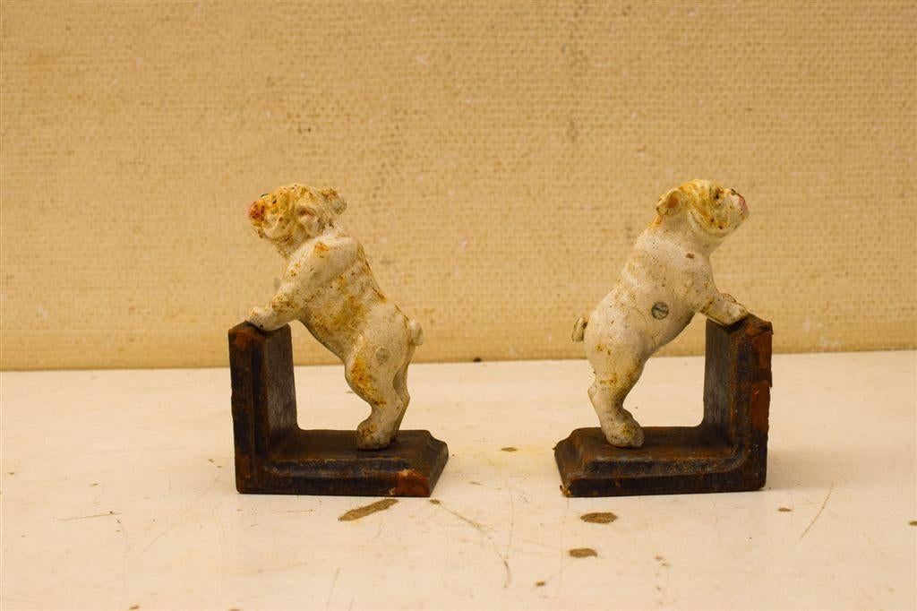 Gietijzeren boekensteunen van een buldog 51235, Ophalen of Verzenden, Gebruikt, Dier