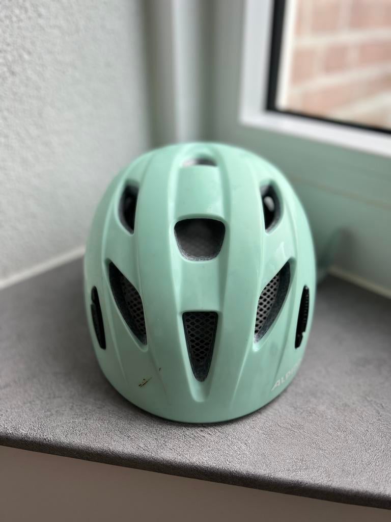 Alpina mint groene helm 47-51cm, Ophalen, Zo goed als nieuw, Overige maten, Jongen of Meisje