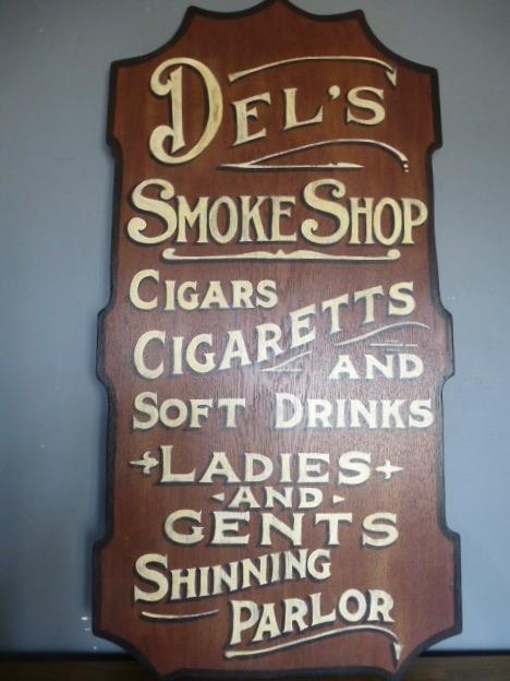 Uniek vintage houten reclamebord/Victoriaans/Engels/etalage, Reclamebord, Zo goed als nieuw, DeKameraadschap, Dj.kammeraat@telfort.nl