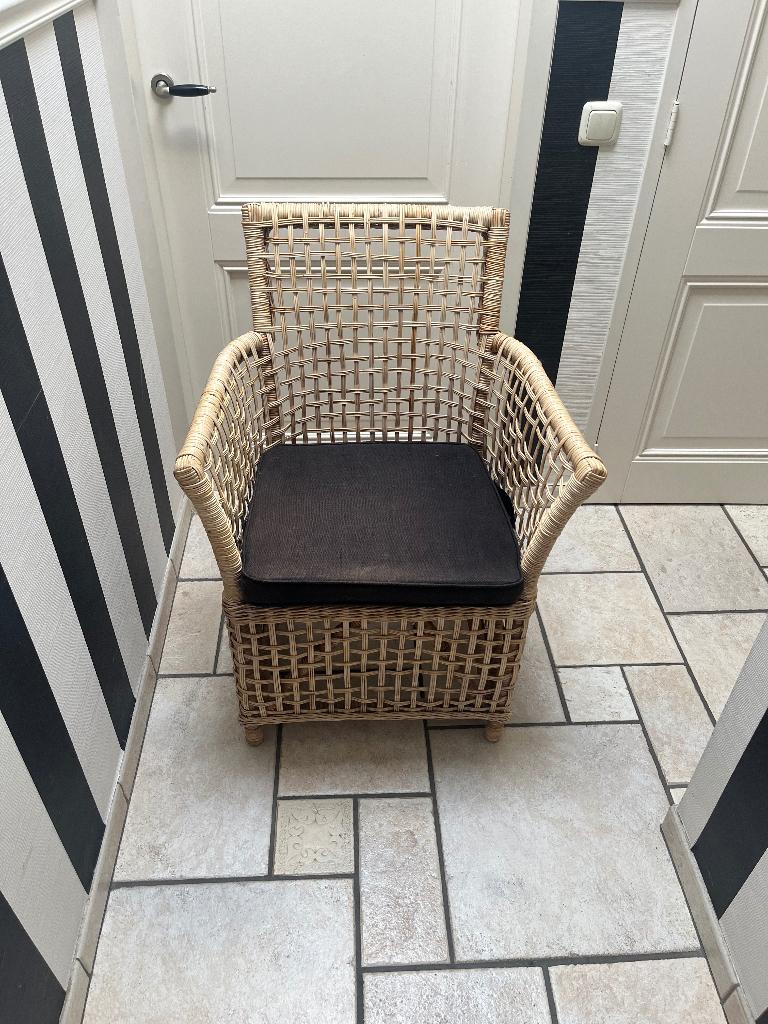 Rieten stoel., Huis en Inrichting, Ophalen, Gebruikt, Overige kleuren, Riet of Rotan
