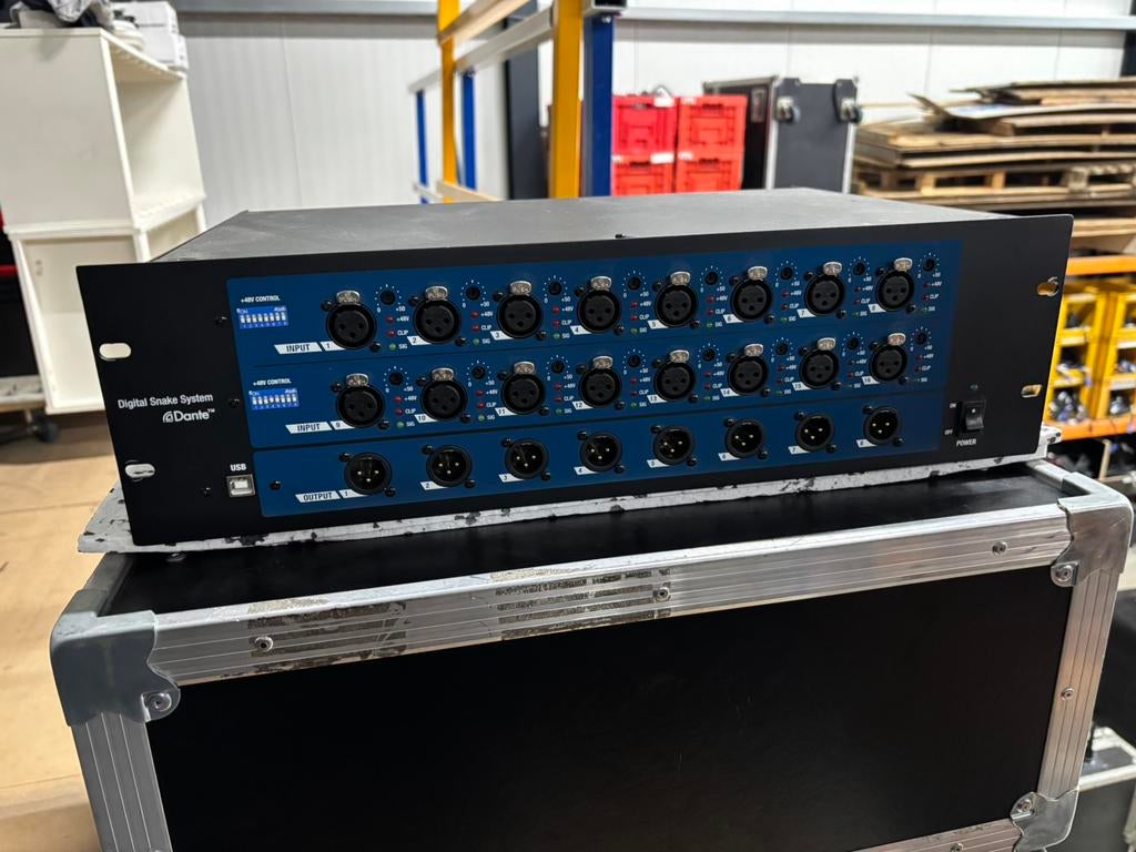 Dante stagebox 16x8, Ophalen, Zo goed als nieuw, 20 kanalen of meer