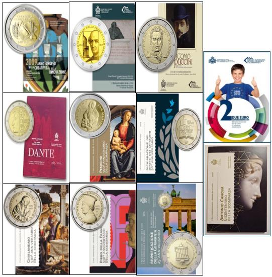 11 Verschillende San Marino 2-Euro Blisters 2009 t/m 2024, Ophalen of Verzenden, San Marino, 2 euro