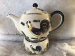 Vintage theepot met warmhouder. Haan. 1,5 l, Ophalen of Verzenden, Overige stijlen, Overige typen