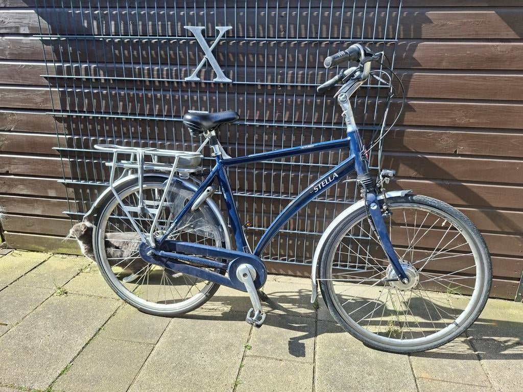 Stella azzurro ex ebike 7 versnellingen Handremmen slot, Gebruikt, Versnellingen, 57 tot 61 cm, Ophalen