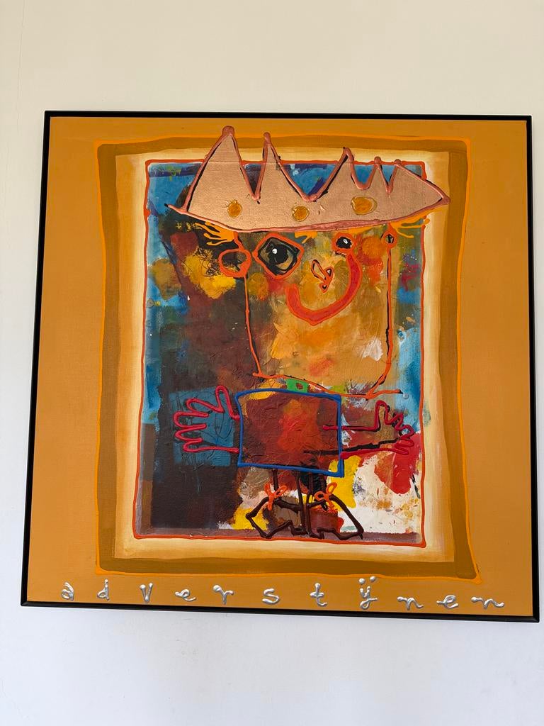 Ad Verstijnen - Trotse Prins (Mixed Media, 100x100 cm), Ophalen