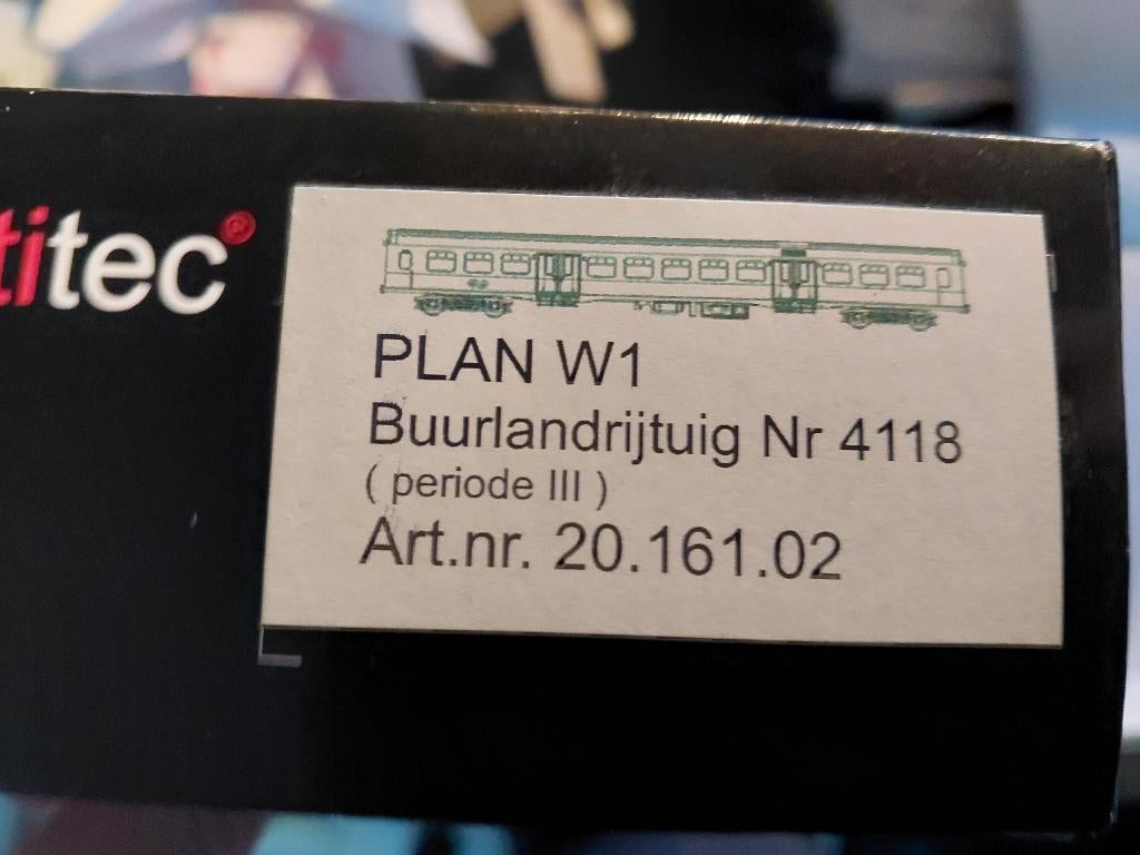 Artitec 20.161.02  Plan W1 Buurlandrijtuig, Hobby en Vrije tijd, Modeltreinen | H0, Overige merken, Gelijkstroom, Analoog, Ophalen of Verzenden