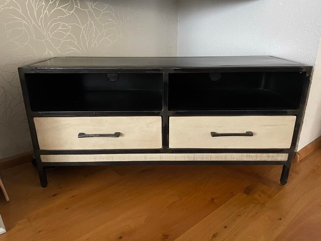 Industriële tv kast Fermano Collectie Pronto Wonen, Gebruikt, 100 tot 150 cm, Ophalen of Verzenden, Minder dan 100 cm