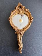 Handspiegel, kuifspiegel, antiek, barok, brocante, Italiaans, Ophalen of Verzenden, Ovaal, Minder dan 50 cm