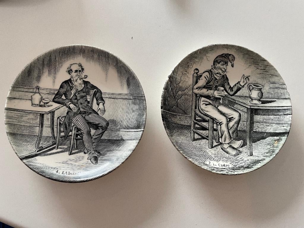 Royal Sphinx porseleinen bordjes grijs, Ophalen of Verzenden