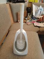 Te koop witte wc-borstel in standaard, Ophalen of Verzenden, Bezem of Borstel