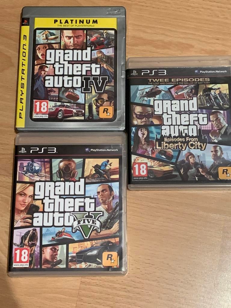 Ps3 gta 4 , 5 en episodes voor 15,- totaal, Avontuur en Actie, Vanaf 18 jaar, 1 speler, Ophalen of Verzenden
