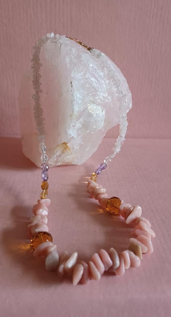 Ketting sieraden edelstenen, Verzenden, Overige materialen, Ketting