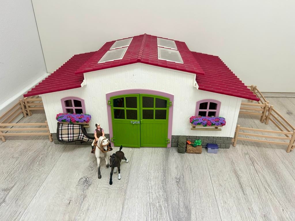 Schleich Horse Club manege met amazone (42344), Ophalen of Verzenden, Gebruikt, Meisje
