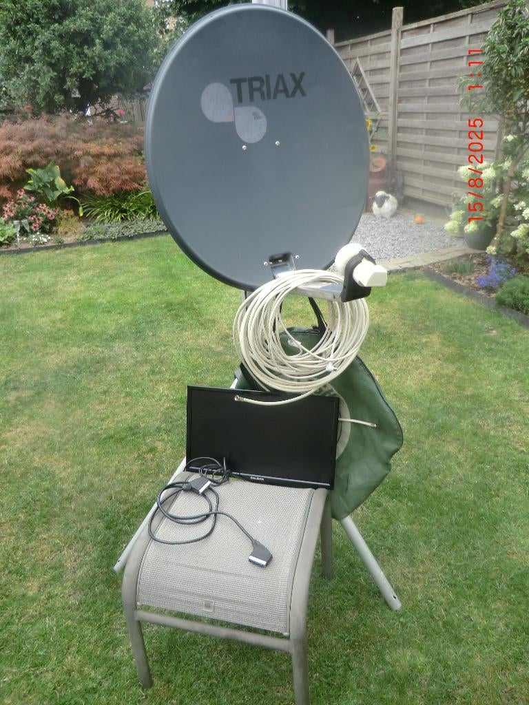 camping schotel en tv, Audio, Tv en Foto, Schotelantennes, Ophalen, Gebruikt, (Schotel)antenne-accessoires, Humax