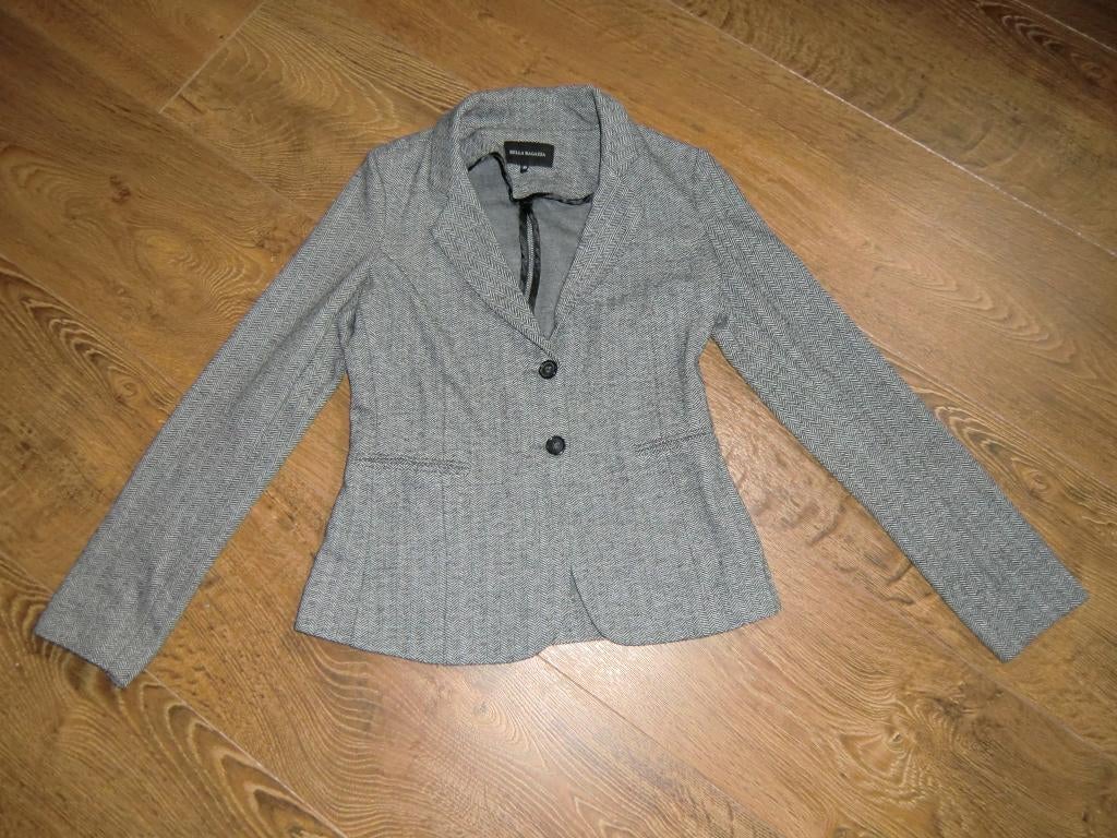 Colbertjasje visgraatmotief maat 38, Kleding | Dames, Jasjes, Kostuums en Pakken, Maat 38/40 (M), Zwart, Ophalen of Verzenden
