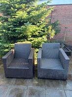 2 tuinstoelen, Tuin en Terras, Tuinsets en Loungesets, Gebruikt, Loungeset, Wicker, Stoel