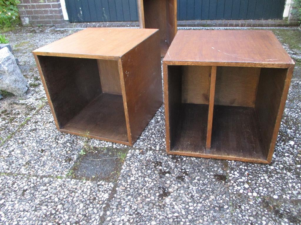 2 Opbergkisten geschikt voor hoge boeken of LP's, Huis en Inrichting, Kasten | Overige, Ophalen, Gebruikt