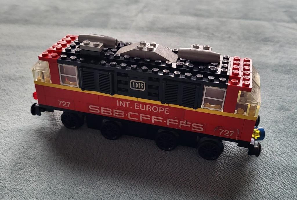 Lego trein 12 Volt blauwe rails locomotief (set 727), Kinderen en Baby's, Speelgoed | Duplo en Lego, Gebruikt, Lego, Ophalen of Verzenden