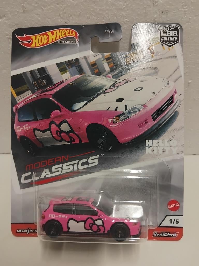 Hot Wheels Modern Class Honda Civic EG Hello Kitty 3INCH, Ophalen of Verzenden, Zo goed als nieuw, Auto