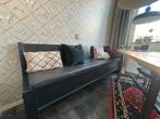 Antraciet grijze klepbank met opbergruimte, Ophalen, Gebruikt, Driepersoons, 75 tot 100 cm
