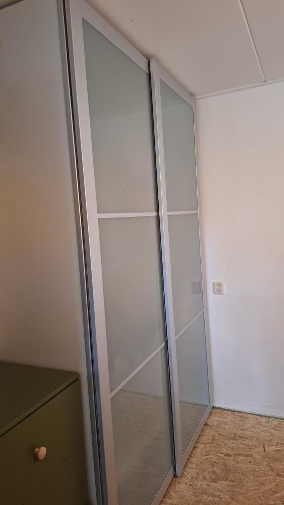 Dubbele kledingkast PAX met hangdelen en planken, Huis en Inrichting, Gebruikt, 200 cm of meer, 150 tot 200 cm, 50 tot 75 cm