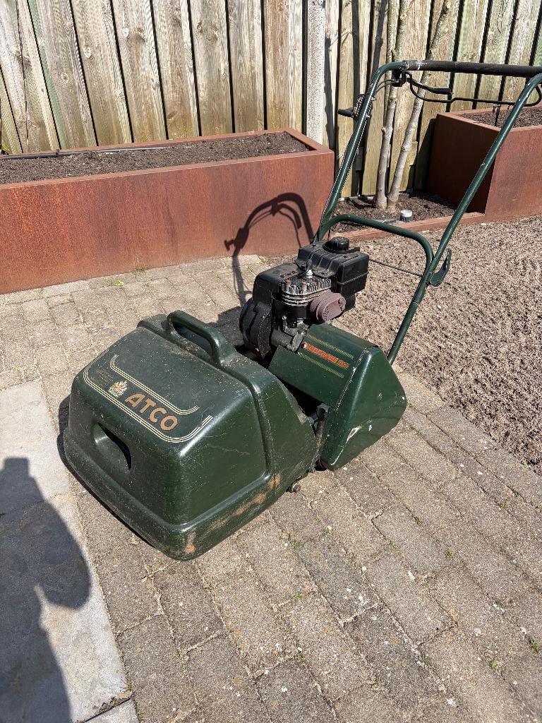 Atco commodore B14 en Maspoort Olympic 500 Kooimaaiers, Tuin en Terras, Ophalen, Gebruikt, Opvangbak, Benzine-grasmaaier