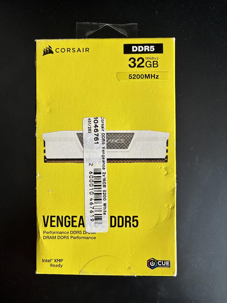 DDR5 32gb ram Corsair Vengeance wit, Computers en Software, Gebruikt, 32 GB, Ophalen of Verzenden, Desktop