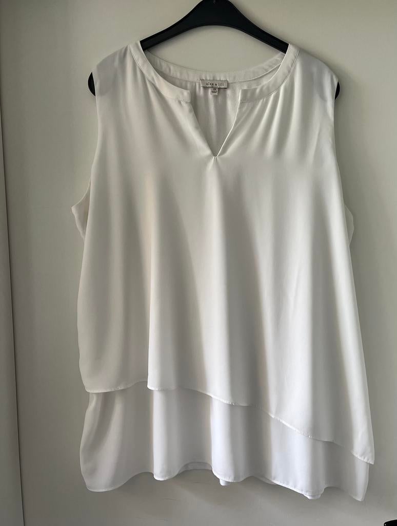 Alex & Lili. Witte roomwitte top. Maat 48, Kleding | Dames, Tops, Wit, Maat 46/48 (XL) of groter, Ophalen of Verzenden, Zo goed als nieuw