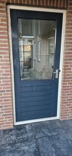 Achterdeur met dubbel glas, Doe-het-zelf en Verbouw, Gebruikt, Ophalen of Verzenden, 200 tot 215 cm, Glas