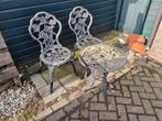 Aluminium bistroset, Tuin en Terras, Ophalen, Gebruikt, Aluminium, 2 zitplaatsen