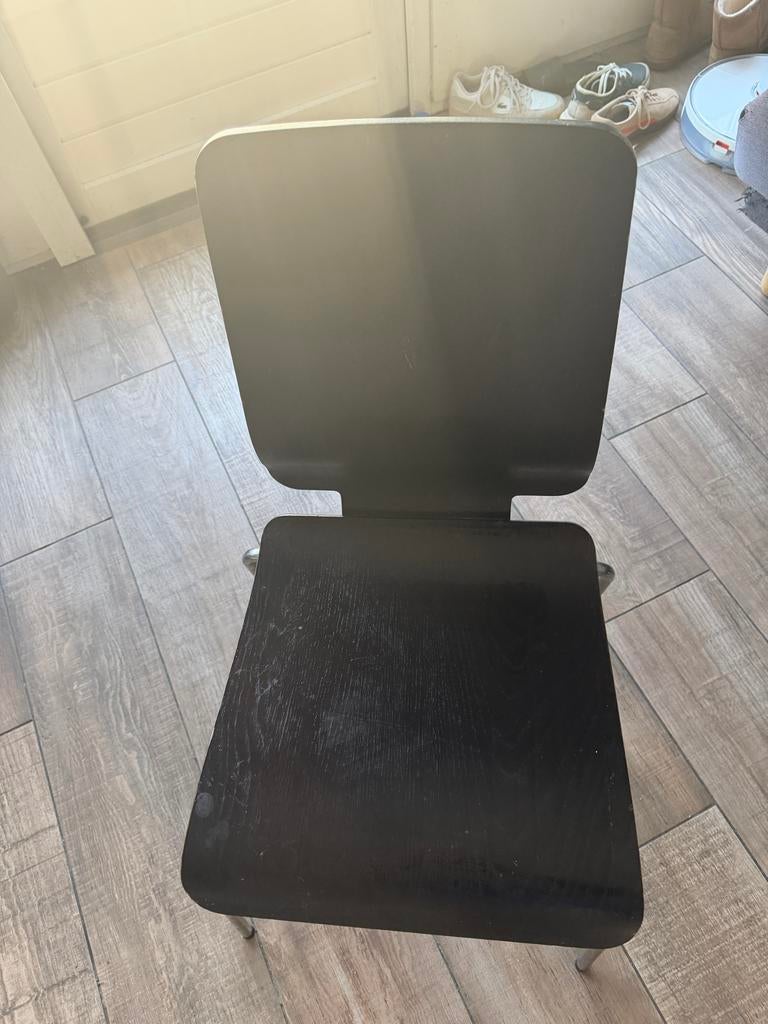 Zwarte eetkamerstoelen Ikea Gilbert 6 stuks), Huis en Inrichting, Stoelen, Ophalen, Gebruikt, Twee, Zwart
