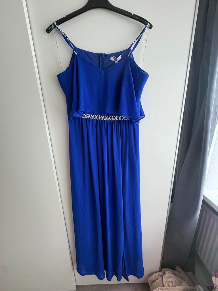 Gala jurk, Ophalen, Galajurk, Blauw, Maat 42/44 (L)