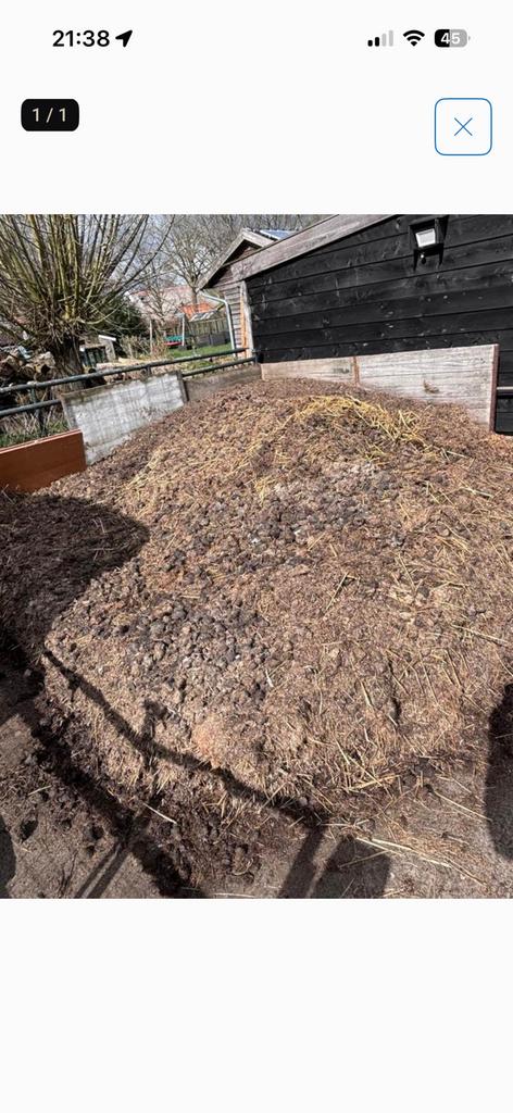 Gratis: paardenmest, mest, moestuin mest, compost, Ophalen, Mest