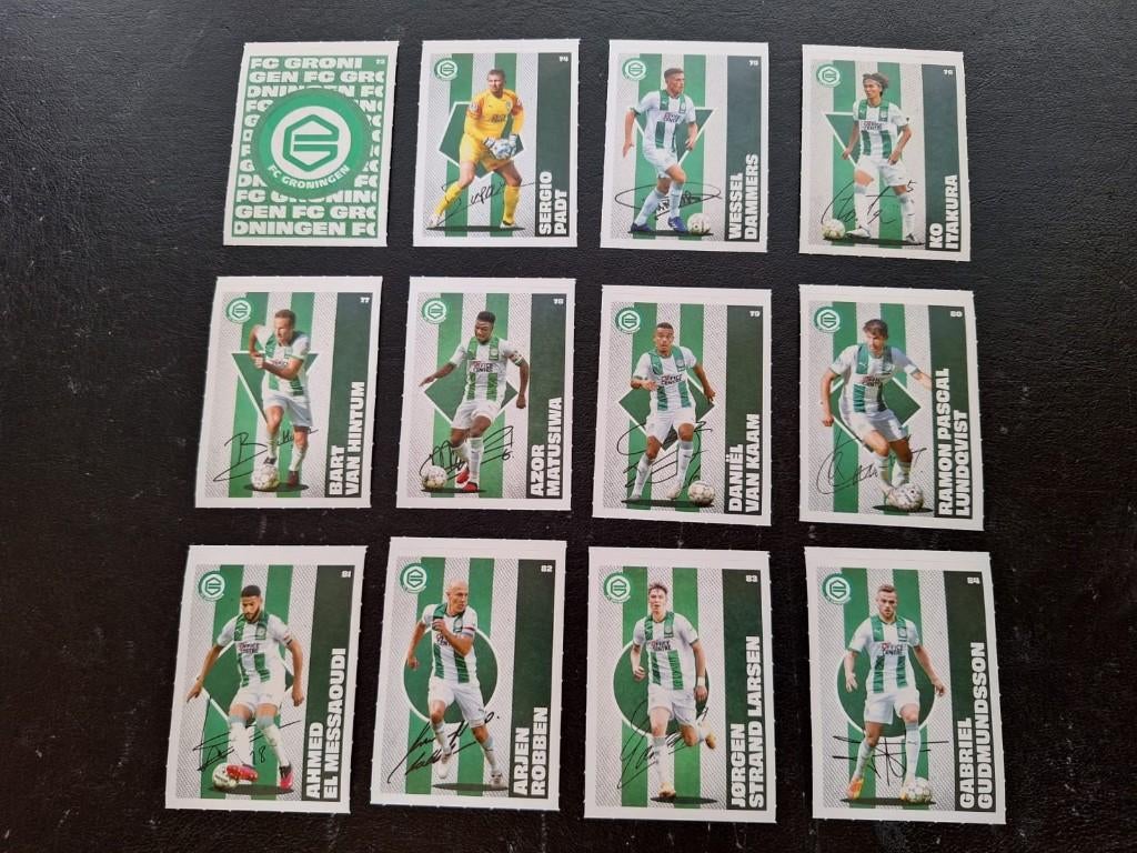 Complete set stickers FC Groningen 2020-21, Verzamelen, Ophalen of Verzenden, Zo goed als nieuw, Overige binnenlandse clubs, Poster, Plaatje of Sticker