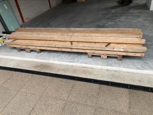 16x Gebruikte gordingen 70x170mm, Doe-het-zelf en Verbouw, Hout en Planken, Gebruikt, Balk, 300 cm of meer, 50 mm of meer, Ophalen