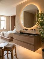 Luxe badmeubel met natuursteen wastafel, Ophalen, 100 tot 150 cm, Nieuw, Minder dan 100 cm