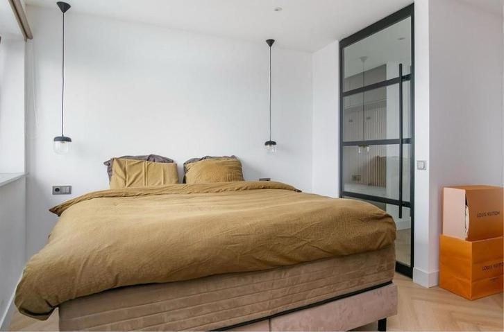 design hanglamp zwart - met koordset zwart, Huis en Inrichting, Lampen | Hanglampen, Zo goed als nieuw, 75 cm of meer, Glas, Overige materialen