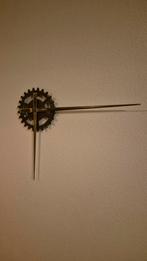 Gouden/Bruine Wandklok - Stijlvol Design, Ophalen, Gebruikt, Analoog, Wandklok