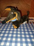 Teckel sleutelhanger knuffeltje Dierenmanieren 23 cm, Ophalen of Verzenden, Zo goed als nieuw