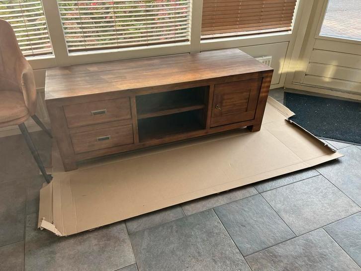 TV Meubel / Dressoir Kast - Hout, Huis en Inrichting, Kasten | Televisiemeubels, Gebruikt, Minder dan 100 cm, 150 tot 200 cm, 25 tot 50 cm