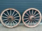 Houten wagen wielen, Antiek en Kunst, Curiosa en Brocante, Ophalen