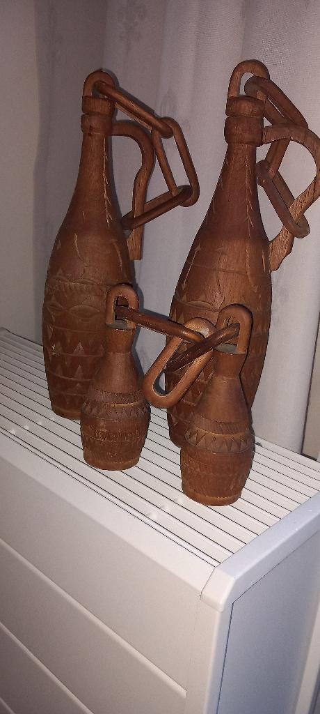 Surinaamse houten flessen, Antiek en Kunst, Antiek | Tin, Ophalen